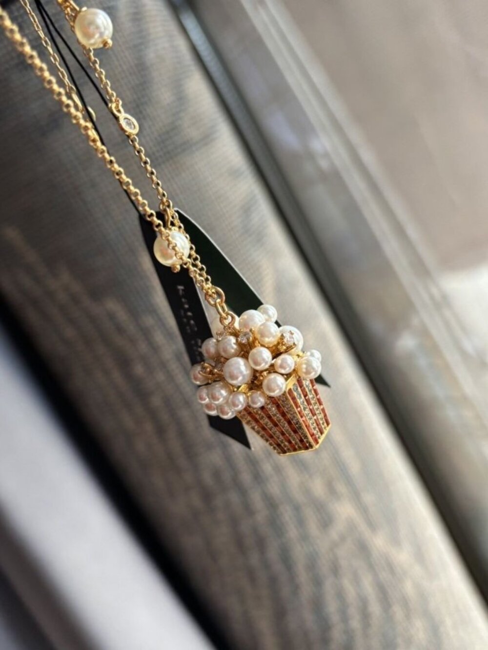 Kate Spade Women's Three-Dimensional Pearl Popcorn Pendant Necklace - Picture 6 of 7